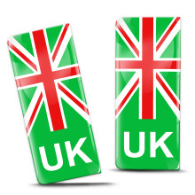 Biomar Labs UK Number Plate Domed 3D Stickers Self Adhesive Car Badge QS 6
