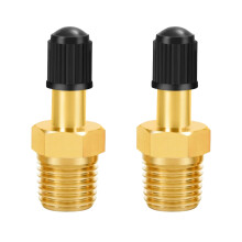2 Pcs Presta Valve Adapter, 1/4" NPT (M) to Standard Air Inflator Adapter