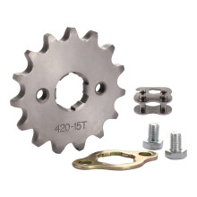 WOOSTAR Motorcycle 420-15T Front Sprocket 20mm Replacement for 50cc 70cc 90cc 110cc 125cc Dirt Pit Bike Mini Bike ATV 4 Wheeler Moped