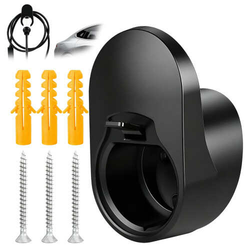 Charging Cable Upgraded Type 2, Wall-Mounted EV Charger Holder with Screws