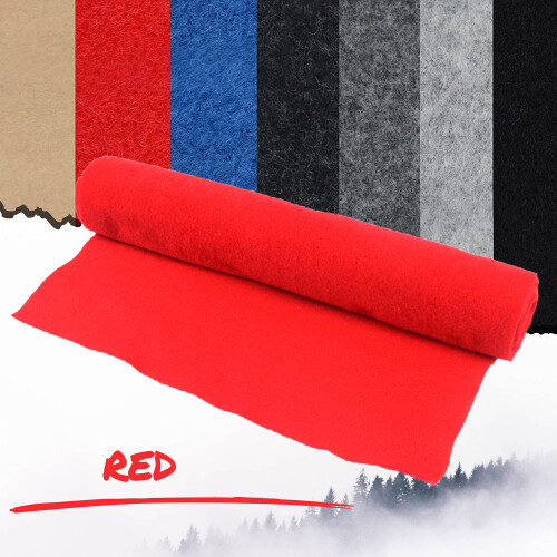 Van Lining Carpet - Various Size 4 Way Stretch Camper Conversion Pliable Trim(Red,8 Metre x 2 Metre +8 Cans) 1