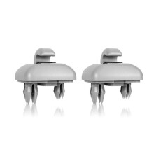 2PCS Inner Sun Visor Clips For Audi A1 A3 A4 A5 Q3 Q5 S3 S4 S5 TT Allroad 8U0857562A Grey Interior Gray Sun Visor Clip Holder Hook Bracket Hanger (Gr