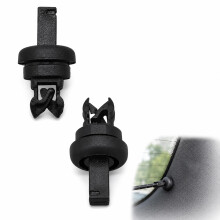 4Pcs Rear Parcel Shelf Clips, Black Plastic Push-In Car Fasteners