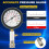 DASBET 9PCS Compression Tester Kit with Spark Plug Tester 0-300 psi 4
