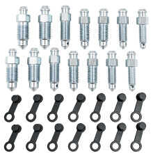 14 Set Hydraulic Brake Bleed Cap, Bolt Bleed Screw with Cap