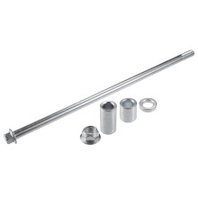 A ABSOPRO Front Rear Axle with Bushing and Screw Bolt M12 330mm Silver Tone