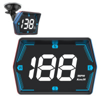 Universal Car HUD GPS Speedometer Car Heads-up Display Plug and Play with USB Connection,Displays MPH, Comes with Compass Over Speed Alert HD Display