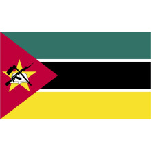 Pair Of Flag Bumper/Window Stickers 100mm x 50mm Choose From 200+ Countries (Mozambique)