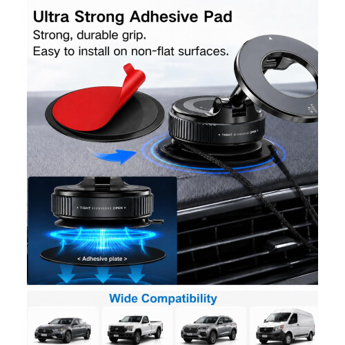 APPS2Car 76MM Dashboard Pad Mounting Disk 3 Pcs 1