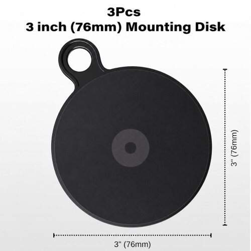 APPS2Car 76MM Dashboard Pad Mounting Disk 3 Pcs 2