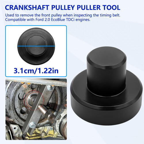 ZKTOOL Crankshaft Vibration Damper Pulley Puller Tool Kit for Ford 2.0 2