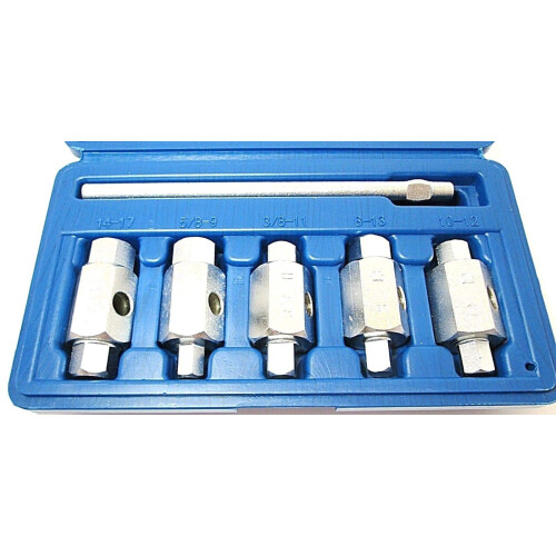 us pro US PRO 6pc Double Ended Drain Sump Plug Key Set Hex Square Drive 3231 2
