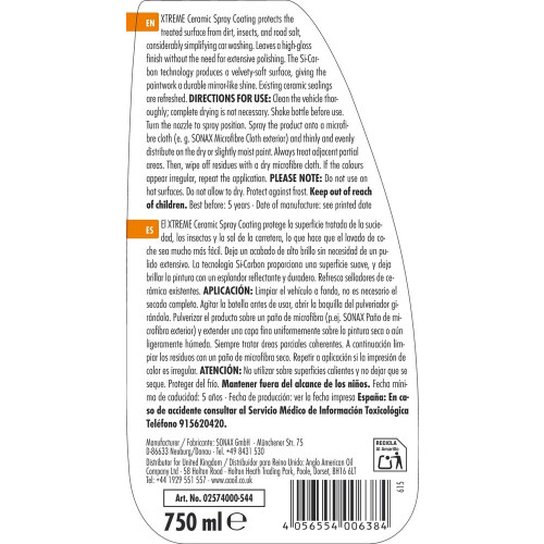 SONAX XTREME Ceramic Spray Coating (750 ml) 1