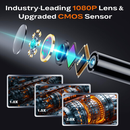 Endoscope Inspection Camera 5M, 4.3" IPS Screen Industrial Endoscope 2