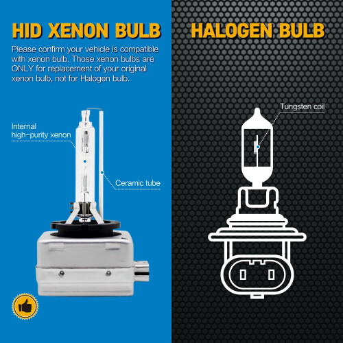 wideep D3S/D3R HID Headlight Bulb, 35W 6000K Cool White, 2-Pack 1