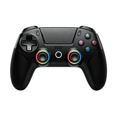(Black) Wireless Controller for PlayStation 5 PS5 PC, Hall Joystick RGB Turbo Macro