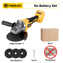 MELLWIN haakse slijper, 125 mm, borstelloos, 3 versnellingen, 2500W, voor houtbewerking