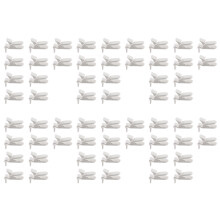 60Pcs Baby Kids T-Shape Plastic Pacifier Clips Soother Dummy Style Badge Holder White