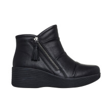 (UK 5) Skechers Women's Parallel Lite Black Ankle Boots – Relaxed Fit, Memory Foam & Wedge Heel