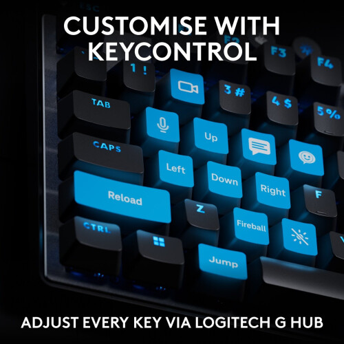Refurbished Logitech Logitech Wired Gaming Keyboard Pro X  Backlit Keys TKL RAPID Programmable RGB 1