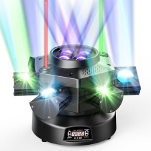 Yiflamefly Moving Head Beam Licht, 150W, Zesarmig, RGBW LED en Laser, Voor DJ en Dansshows
