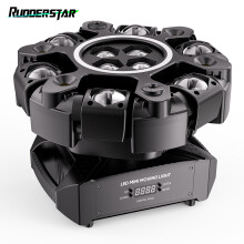 Projector met bewegende kop, 150W, 6 armen, RGBW LED met stralen effect voor discotheek en concert