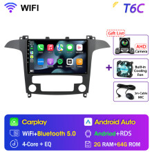 Srnubi Autoradio, Android 13 Multimedia Navigationssystem, 2 Din Stereo Player mit CarPlay für Ford S-MAX 2007-2015