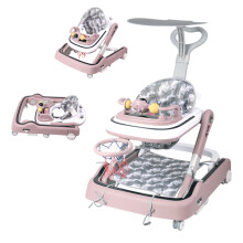 3-in-1 loopfiets met basketbalmand, Rose, opvouwbaar, verstelbare hoogte, voor baby vanaf 6 maanden