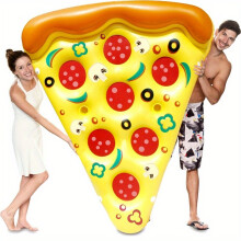 Opblaasbare pizzapunt zwemband, 180x150 cm, met bekerhouders, voor kinderen vanaf 36 maanden