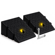 VOUNOT 2 Pack Kerb Ramps, 25x27x13 cm PP Threshold Ramps, Black