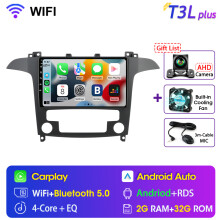 Srnubi Autoradio, 2 Din Multimedia Stereo Player, Android 13, CarPlay, für Ford S-MAX 2007-2015
