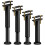 VOUNOT 4 Pack Adjustable Metal Bed Legs, 25-43 cm Height, Black 1