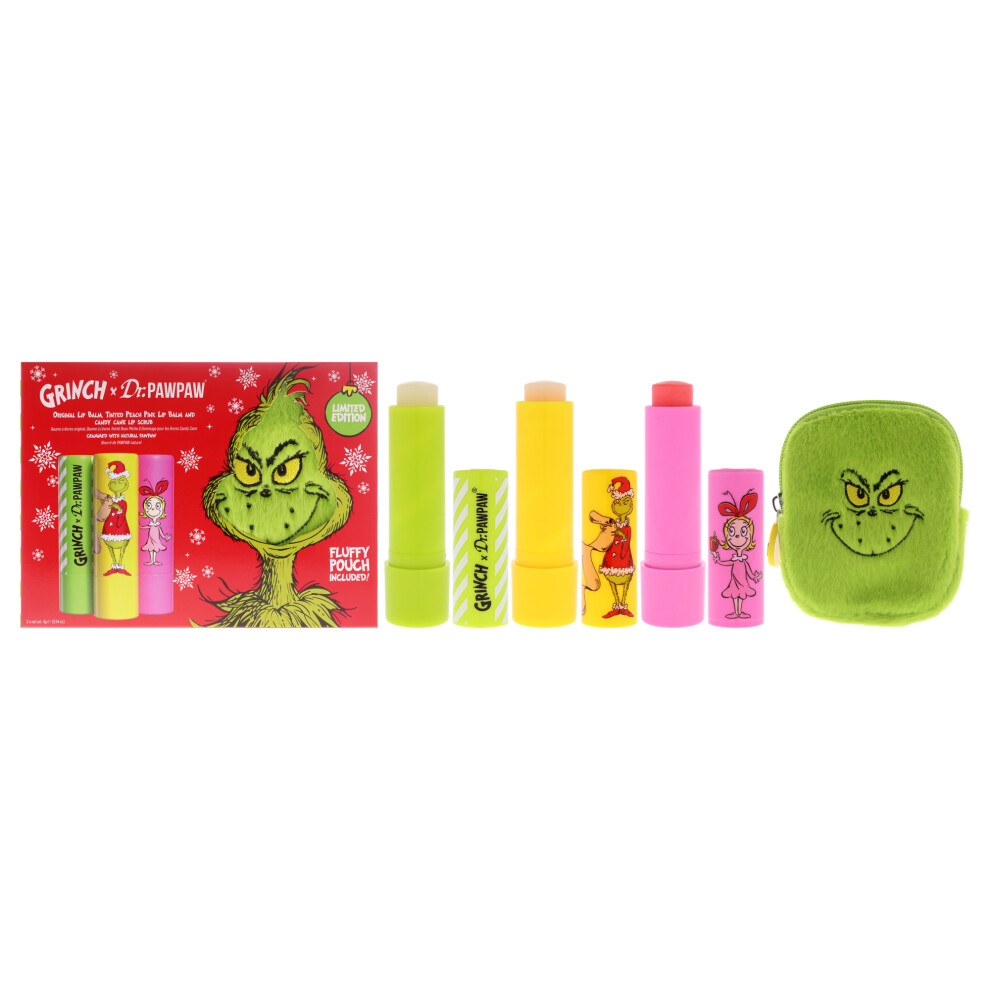 Debenhams Women's Multicolor Dr.pawpaw X The Grinch Peach Pink, Candy Cane Sugar Scrub & Original Gift Set - Image 7