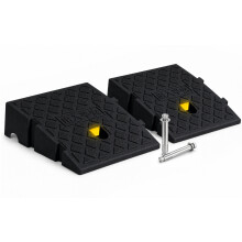 VOUNOT 2 Pack Kerb Ramps, 25x27x7 cm PP Threshold Ramps, Black