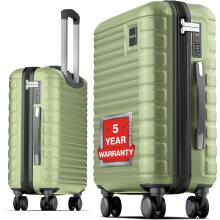 Travely Polycarbonate Cabin Suitcase 55x40x20cm - 20 Inch Suitable for Ryanair - 36L Including TSA Lock - Carry on - 10kg Suitcase, Cabin case