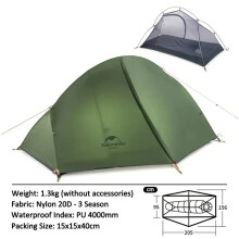 Naturehike lichtgewicht tent voor 1 persoon, waterdicht, draagbaar, Forest Green