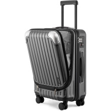 LEVEL8 Carry-on Suitcase 20-Inch with Laptop Compartment, Hand Luggage Case, ABS+PC Hardshell Spinner Trolley Lightweight 4 Wheels Cabin Size with TSA