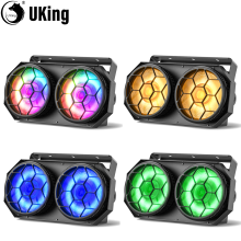 U'King LED COB RGB par light, 260W, 2 ogen, DMX stroboscoop voor DJ en evenementen