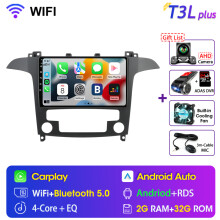 Srnubi Autoradio, 2 Din Multimedia Navigationssystem, Android 13, Qualcomm 8-Kern, für Ford S-MAX 2007-2015, T3L plus-ADAS DVR