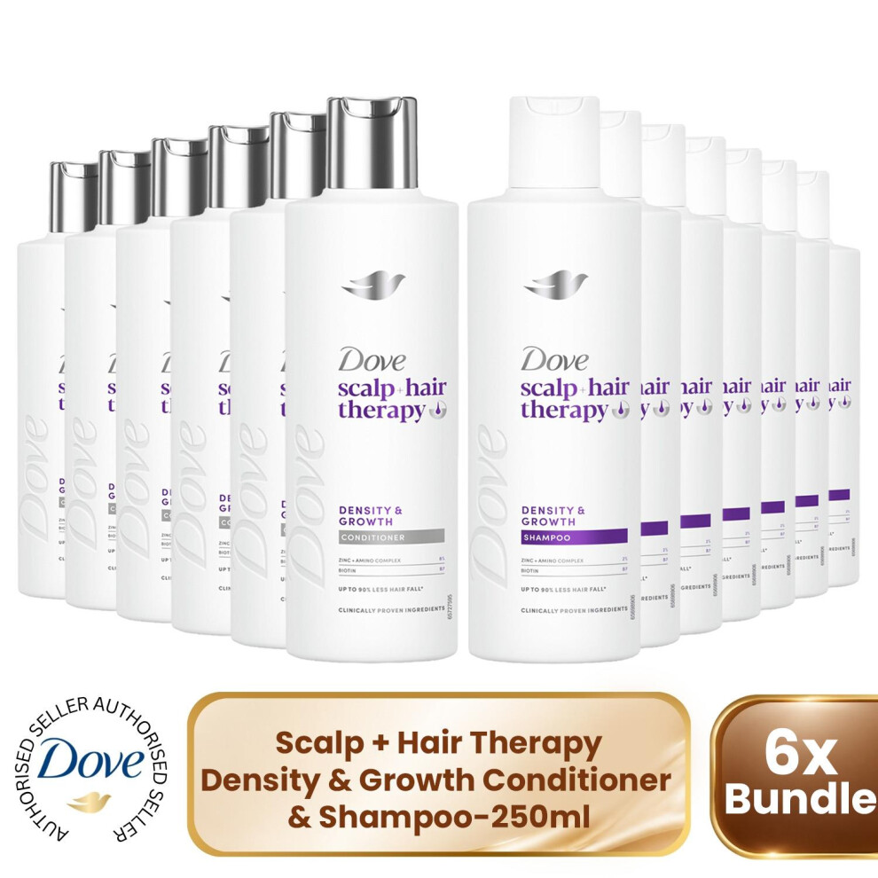 Dove Scalp+ Hair Therapy Shampoo & Conditioner 250Ml Density & Growth, 6 Pk Each - Image 8