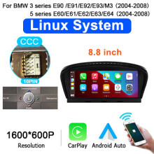 Multimedia-Bildschirm für BMW 3er und 5er, 8,8 Zoll HD Touchscreen, Carplay, Android Auto, Bluetooth