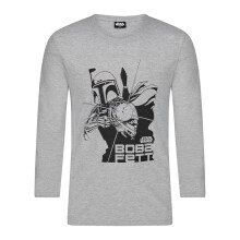 Star Wars Boba Fett Men's Long Sleeve T-Shirt Size 2XL Grey