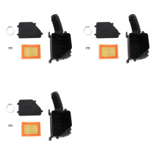 3X ATV Air Filter Box Intake Cleaner Bend Filter Compatible with for GY6 150cc Engine 4-Wheel ATV Go Kart Scooter Moped