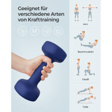 SONGMICS Kurzhanteln, 2er-Set, 2,5 kg, sechseckig, schwarz, für Krafttraining