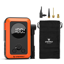 ETENWOLF elektrische fietsbandpomp, draadloos, 2400mAh accu, 150 PSI, oranje