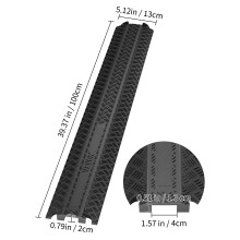 SucceBuy kaapelikulku, musta, TPR-materiaali, 100 x 13 x 2 cm, sisä- ja ulkotilojen kaapelisuoja