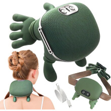Draadloze nekmassageapparaat, 4D-technologie, 3 snelheden en 2 temperaturen, voor nek en schouders