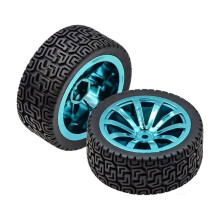 2pcs Car Tire Model 65MM Tire High Friction Wheel Toy Car Robot Wheel DIY RC Racing Car Upgrade Parts B