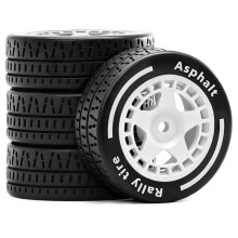 4PCS 60mm Rubber Off-Road Car Tires for MJX  Go 1/14 Scale RC Car Upgrade Parts Accessories for 1430114302 White