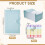 2 Sets A6 Organizer Kit with 12 Expandable Pockets and Rainbow Label Stickers Black 8